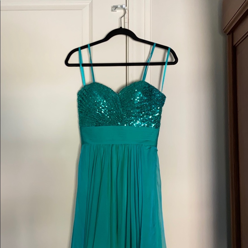 La Femme Strapless Prom Dress